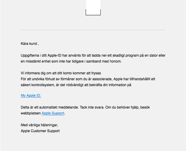 Ny varning, denna gången Apple-bluffarna